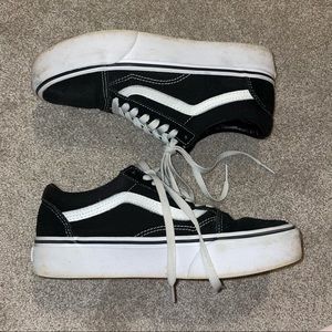 Black vans old skool platform sneakers